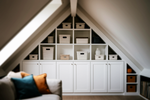 grenier-etageres-rangements-paniers-boites