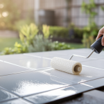 main-rouleau-carrelage-jardin