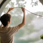 personne-dos-moustiquaire-fenetre