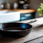 poele-fonte-plan-travail-bois-plante-aromatique