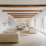salon-minimaliste-poutres-bois-fenetres