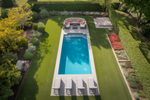 vue-aerienne-piscine-pelouse-chaises