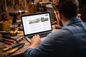 personne-ordinateur-outils-bricolage-table