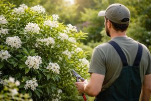 jardinier-secateur-oranger-mexique-fleurs
