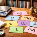 table-bureau-fiches-colorées-balance-preciion