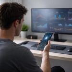 personne-bureau-minimaliste-appareil-high-tech