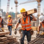 ouvriers-casques-grues-materiaux-construction