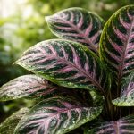 plante-calathea-feuilles-gouttes-eau