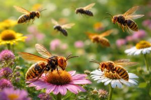 frelons-fleurs-soleil-jardin