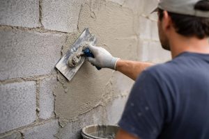 mur-parpaing-truelle-enduit-personne