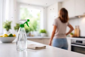 cuisine-moderne-spray-table-moucherons